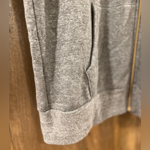 Aviator Nation Hoodie Gray Copilot Five Stripe Rainbow Full Zip Knit Jacket - Picture 5 of 9